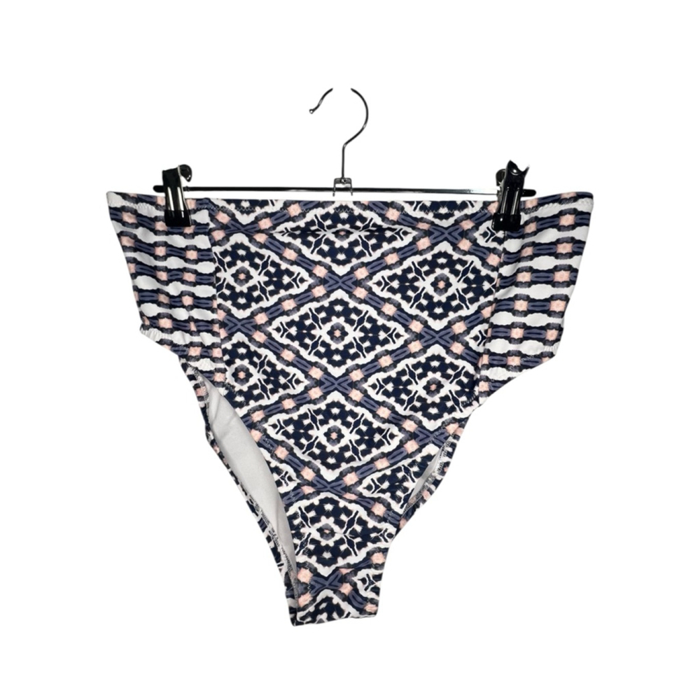 Jessica Simpson Geometric Print High Waist Swimsuit Bottoms